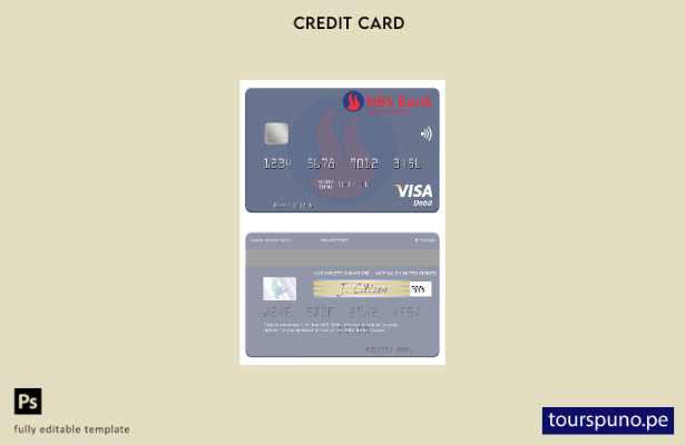 lista para imprimir plantilla de tarjeta de débito visa NBS Bank de Malawi